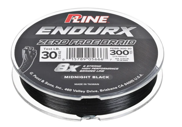 P-LINE ENDURX MIDNIGHT BLACK NO FADE BRAID – The Bass Hole