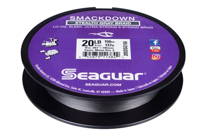 SEAGUAR SMACKDOWN BRAIDED LINE STEALTH GRAY