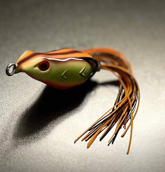 copper frog plastic fish lure COPPER RED BAITS RIPPLE FROG